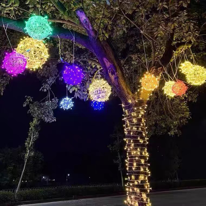 How does the rattan LED fancy tree light turn on