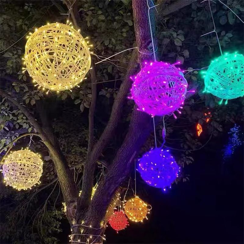 How does the rattan LED fancy tree light turn on