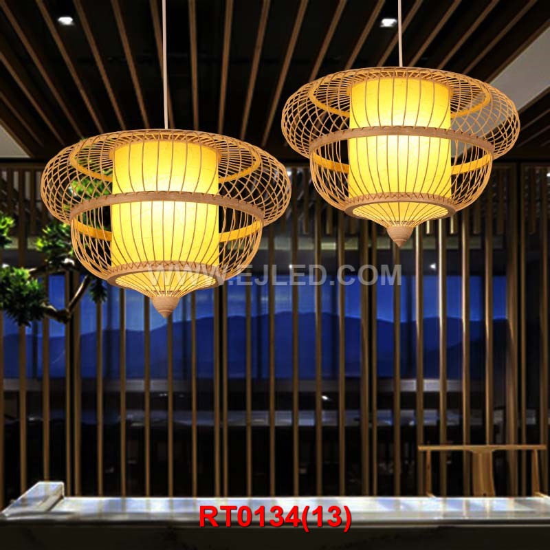 DIY rattan lamp for coming Christmas day