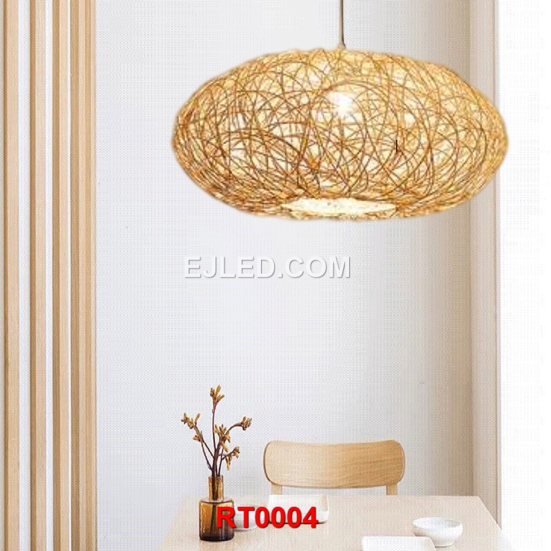 How to DIY Lantern Rattan Lamp Chanderlier Method Illustration