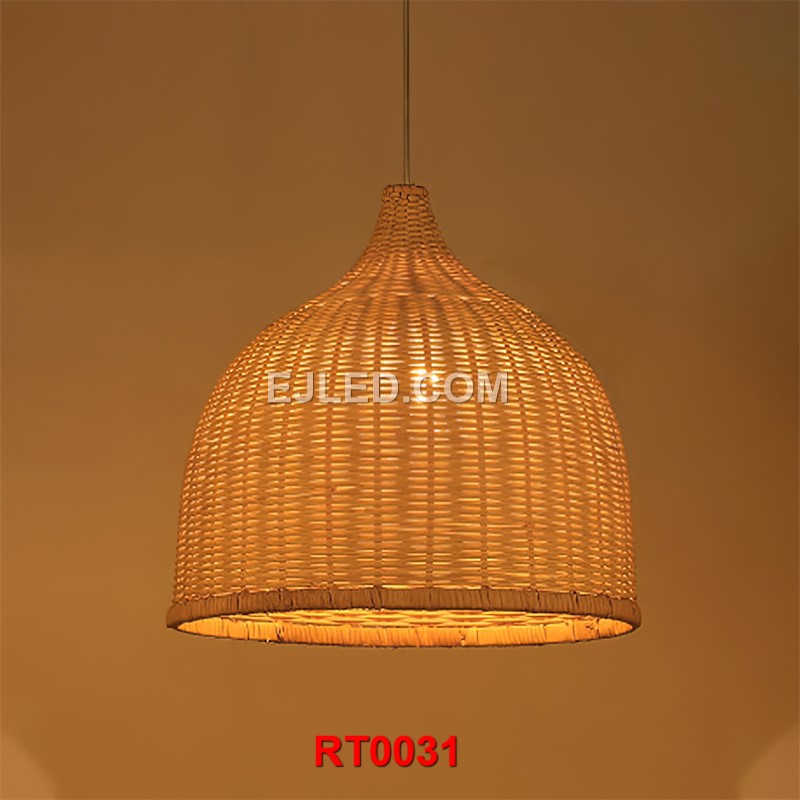 How to DIY Lantern Rattan Lamp Chanderlier Method Illustration