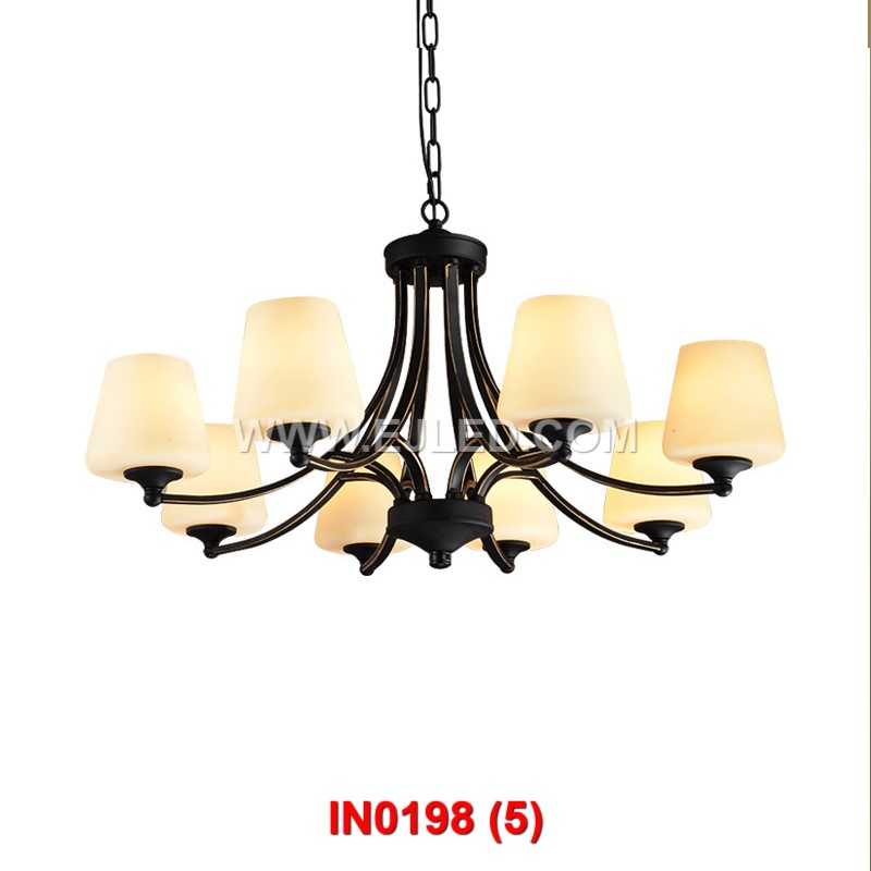 Nordic Retro Modern Glass Chandelier For Living Room