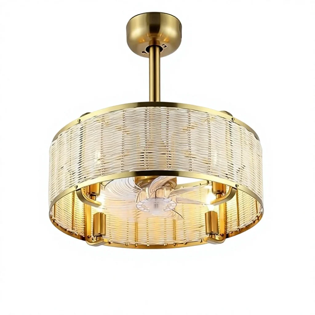In spaces where both effective air movement and broad lighting are needed, the FN0002 fan light is an ideal choice. This wide, low-profile fixture features a white housing with a subtle metallic trim and a clear central diffuser, offering a distinct aesthetic.