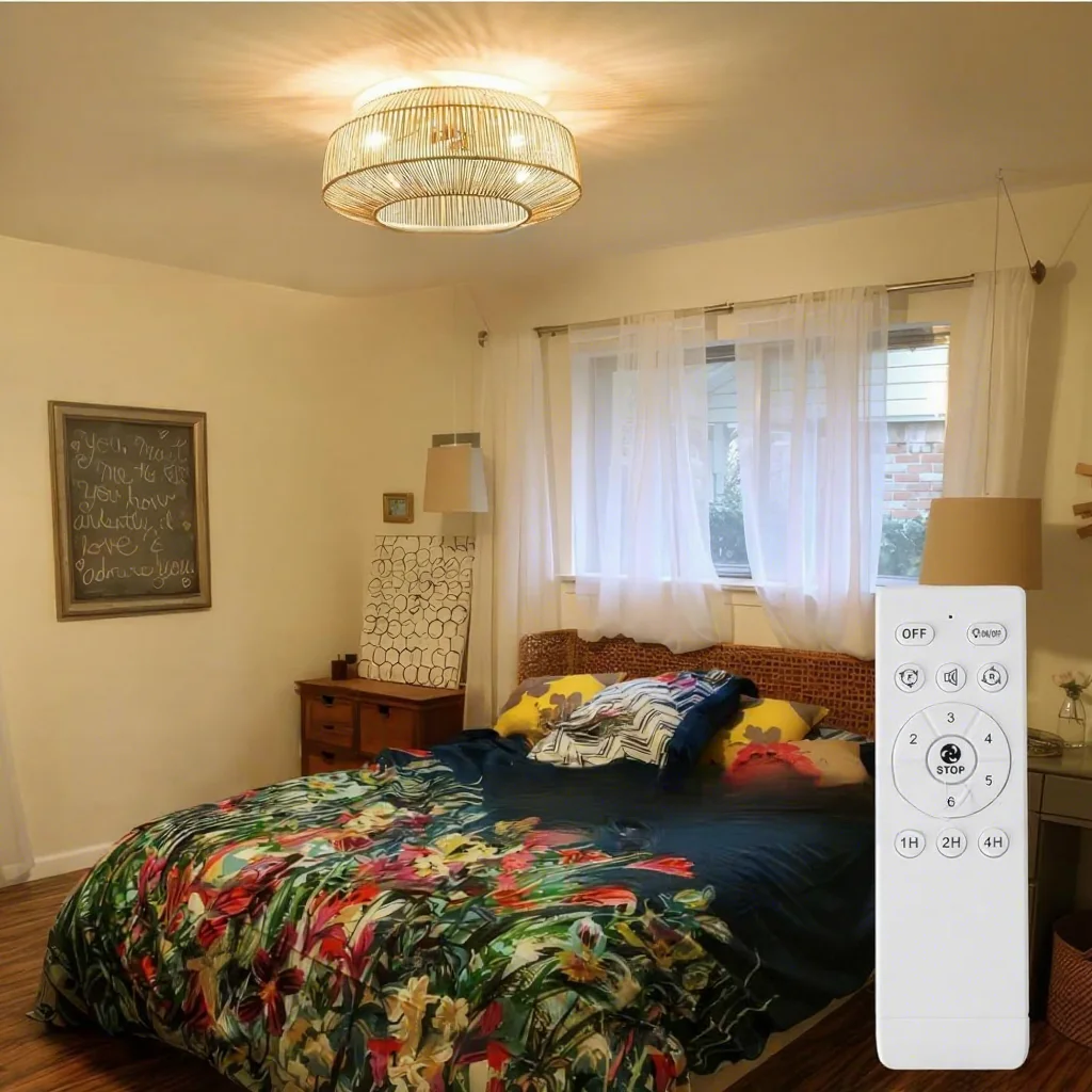 This compact, round flush-mount fan light, model FN0003, is proportioned for smaller rooms or areas with lower ceiling heights. It offers integrated illumination and discreet air circulation, with a simple white finish that blends easily. - view 5