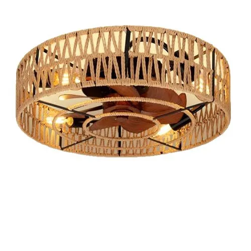 A durable white housing defines this square flush-mount fan light, model FN0005. It offers integrated lighting and air circulation from a compact, unobtrusive form factor. Its clean lines and simple finish suit various interior styles effectively. - view 5