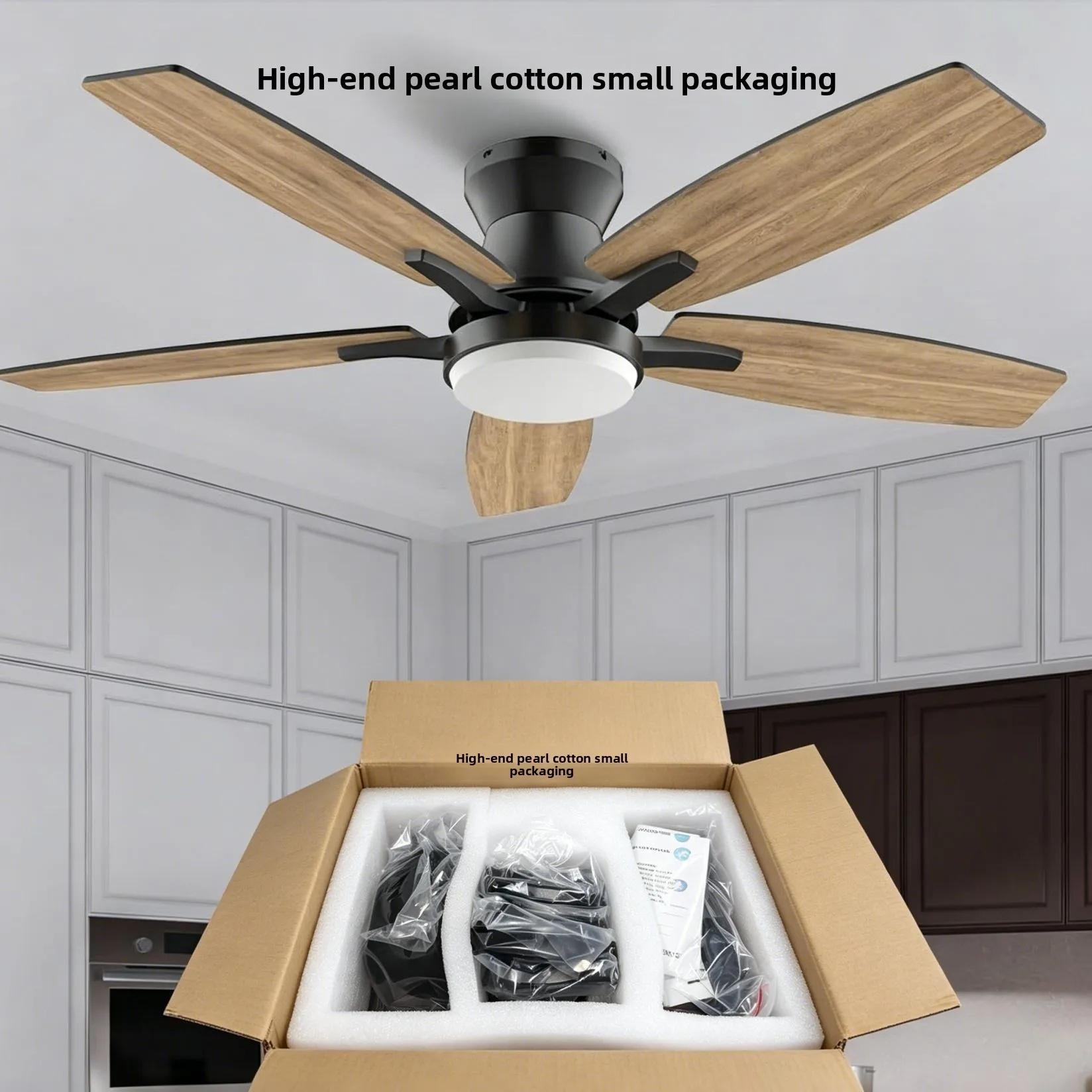 This fan light integrates both air movement and illumination into a single ceiling-mounted fixture, suitable for a wide range of commercial and residential interior spaces. - view 4
