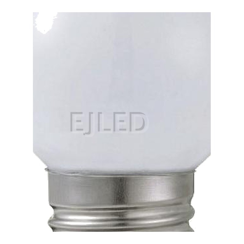This compact milky glass globe LED bulb features a spherical milky white shade and a standard screw base for commercial and residential lighting applications. - view 3