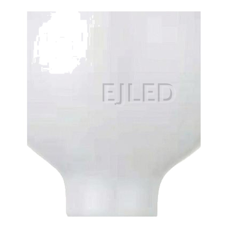 This G80-ML milky glass globe bulb features a spherical opal shade and a standard threaded metal base for reliable fixture installation. - view 3