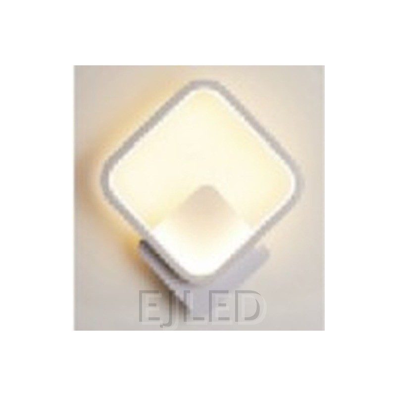 This modern diamond LED wall sconce features a geometric square shade angled on a matching base, casting soft illumination through an enclosed diffuser. Ideal for commercial and residential interiors. - view 2