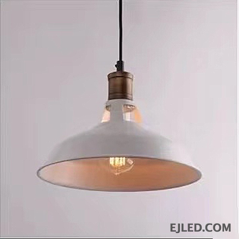This dome pendant light features a matte black steel shade with an open bottom, revealing a single bulb and a light-colored interior for broad illumination. It hangs from a simple suspension cord. - view 2