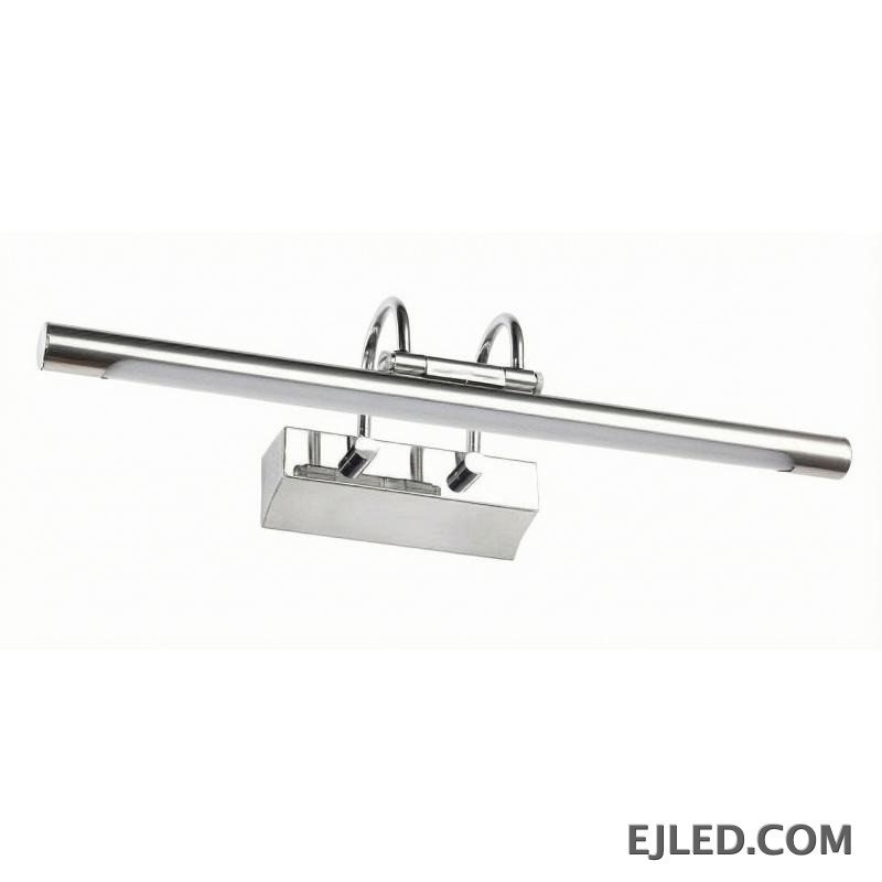 The ML0009 mirror lamp offers targeted illumination with a single horizontal bar, ideal for illuminating pictures or vanity areas. Its polished chrome finish and rectangular form factor provide a clean, functional aesthetic.
