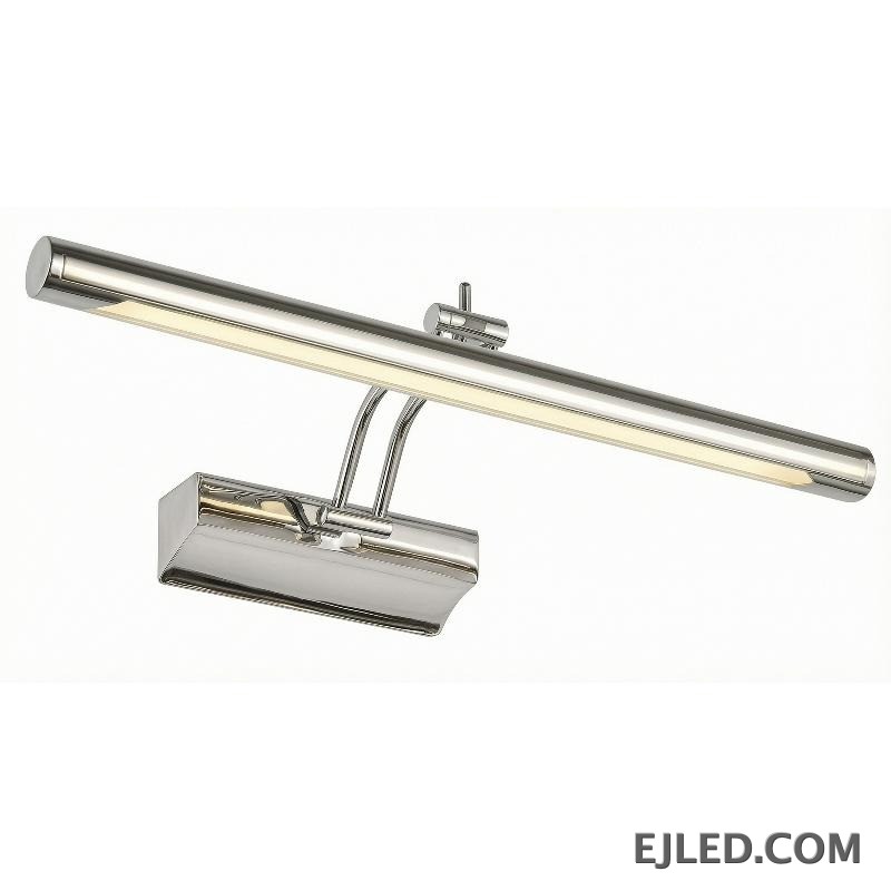 The ML0010 mirror lamp presents a low-profile, horizontal lighting solution, ideal for bathrooms, dressing areas, or accentuating artwork. Its chrome finish and linear form provide a discreet yet effective light source.