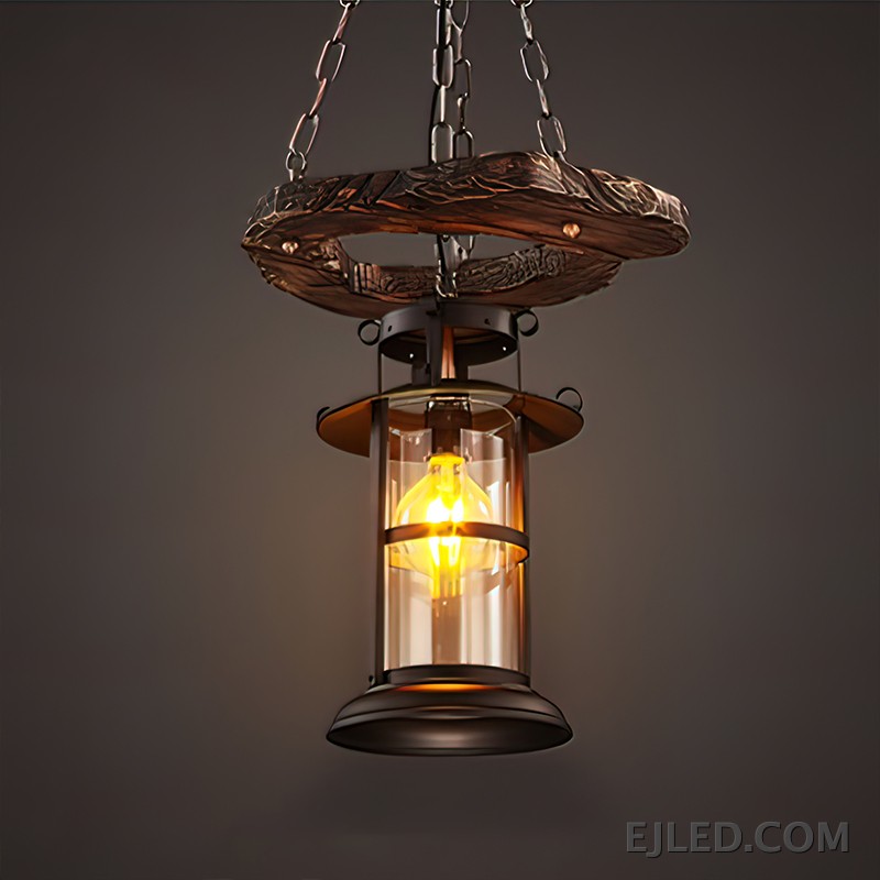 A tall, slender cylindrical wooden pendant light, the WD0020 provides focused illumination suitable for rooms with standard to high ceilings. Its natural wood finish complements minimalist and organic decor. - view 2