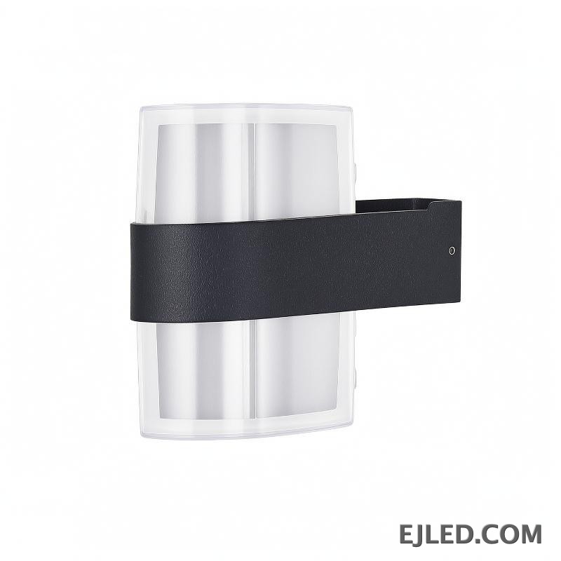 This white plastic wall light, the WL0006, directs light upwards and downwards to create distinct ambient and architectural effects. Its open top and bottom design is suitable for standard E27 or similar base bulbs, offering versatility.