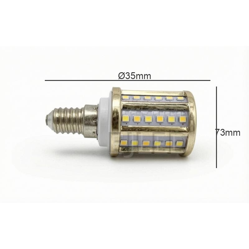 This compact SMD LED bulb features a milky finish and rows of surface-mounted chips arranged in a cylindrical glass body with a metal base. Model Y35-SMD. - view 4