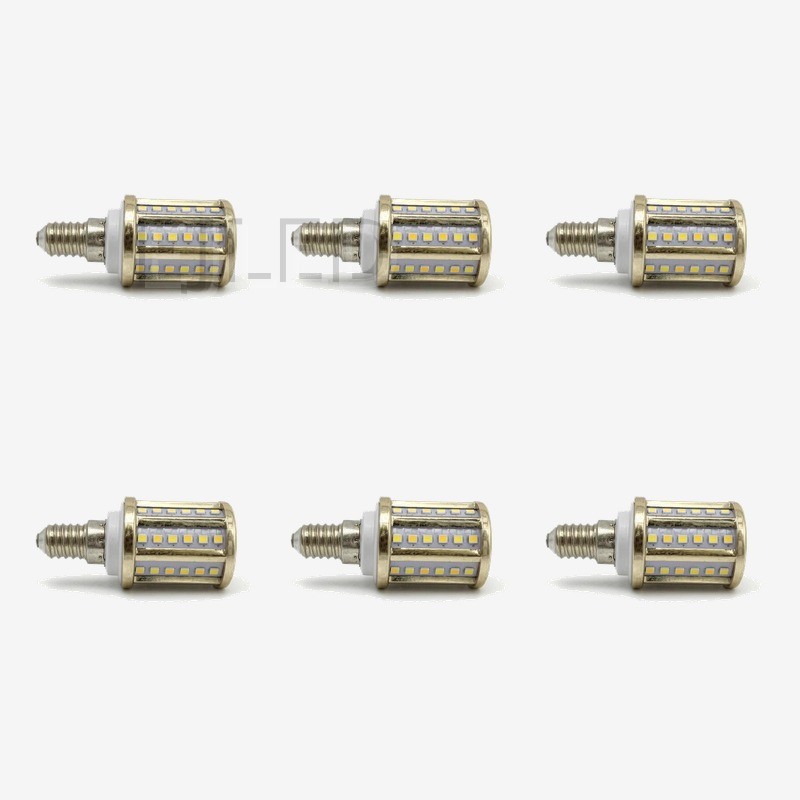 This compact SMD LED bulb features a milky finish and rows of surface-mounted chips arranged in a cylindrical glass body with a metal base. Model Y35-SMD. - view 5
