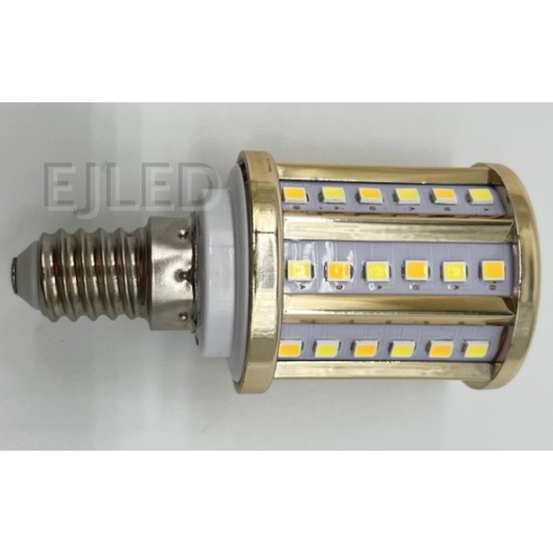 This compact SMD LED bulb features a milky finish and rows of surface-mounted chips arranged in a cylindrical glass body with a metal base. Model Y35-SMD. - view 6